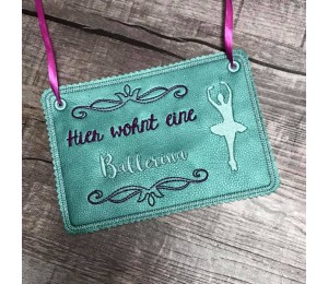 Stickserie - Ballerina inkl. ITH Schlüsselanhänger und Türschild 